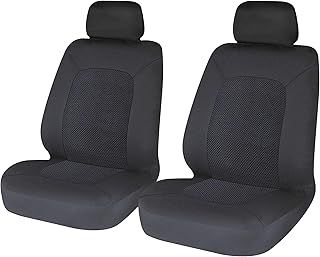 Sakura SS5401 Car and Van Front Seat Covers - Hampton - 1 Pair - Universal Easy Fit, Black