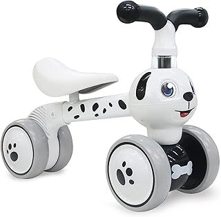 XIAPIA Baby Balance Bike 1 2 3 Years Old Boys Girls Toddler Ride on Toys for 1 Year Old Baby Trike Garden toys 1 st Birthday Gift for Girls Boys Bike Walker No Pedals (Spot Dog)