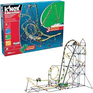 K'NEX STEAM Education | Roller Coaster Building Set | Educational Toys for Kids, 546 Piece STEM Learning Kit, Engineering Construction for Kids Aged 8+ | Basic Fun 77077