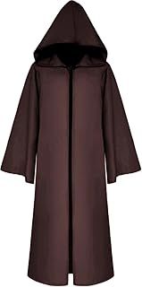 Ezmine Halloween Hooded Cloak Jedi Robe Christmas Cosplay Party Knight Hoodie Costume Uniform Fancy Dress Unisex