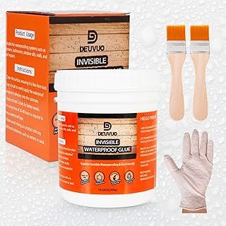 Deuvuo Transparent Waterproof Coating Agent, Anti-leakage Invisible Sealant for Bathroom, Kitchen, Garden, Roofs, Walls - Insulation Polyurethane (300g)