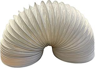 Premium Universal Tumble Dryer Vent Hose – White, 4 in. x 2 m, Easy to Install, Durable, Extra-Strong Exhaust Pipe