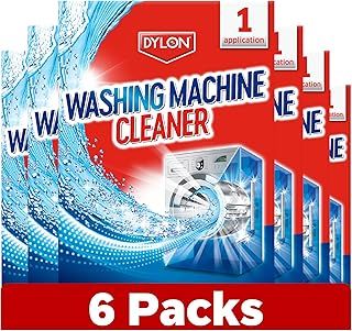 Colour Catcher Dylon Washing Machine Cleaner, 6 Treatments, 5-in-1 Washing Machine Cleaner, Freshener and Limescale Remover for Cleaning Washing Machines, 6 Pack