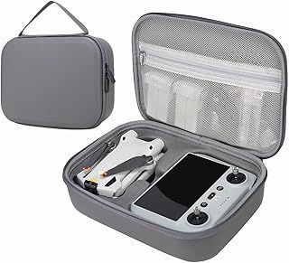 DJI Mini 3 Pro Drone Case - Portable Travel Handbag with Remote Controller Compatibility - Grey
