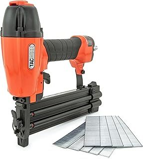 TACWISE 1716 DGN50V Air Brad Nail Gun with 1000 Nails, Uses Type 180 (18G) Nails, 20-50mm, Orange