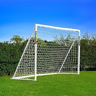 FORZA 8ft x 6ft Football Goal | Ready, Set, Goal! | All Weather uPVC Football Goals – Optional Target Sheet, Football & Carry Bag
