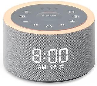 Dreamegg White Noise Machine, D1+ White Noise Machine with Nursery Night Light 29 Soothing Sounds, Sound Machine Alarm Clock with 6 Wake Up Sound for Adults Baby, 0-100% Dimmable Display, Snooze, Gift