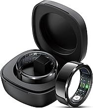 Smart Ring Heart Rate Monitor Blood Pressure Ring Sleep Tracker Blood Oxygen Health Ring Pedometer Step Counter Calories Waterproof Fitness Rings for Men Women