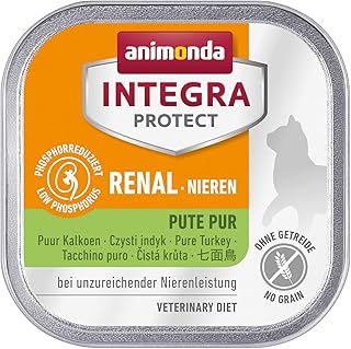 animonda Integra Protect Nieren (Renal) cat, wet food for chronic renal insufficiency, pure turkey, 18 x 100g