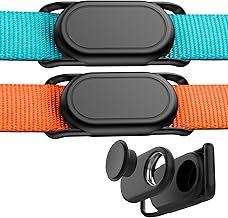 DDJ [2 Pack Dog Collar Holder for Samsung Smart Tag 2, Dog GPS Tracker Waterproof Silicone Case for Galaxy Smarttag2, Anti-Lost and Scratch Resistant, for Cat, Pet, Fits Different Width Collars