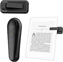 UNIBITRI RF Remote Control Page Turner for Kindle Paperwhite Oasis Kobo eReaders, Page Turner Clicker for Phone iPad iOS Android Tablets Taking Reading Novels Taking Accessories, Dark Black
