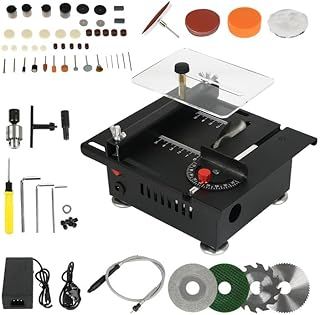 Multi-Functional Table Saw,maxant Mini Table Saw 100W Hobby Bench Saw for Woodworking with Blade Flexible Shaft and More Accessories Mini Desktop Electric Saw for Crafts DIY Handmade Wooden