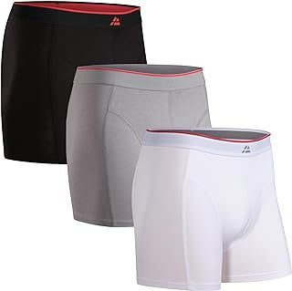 DANISH ENDURANCE Bamboo Boxer Shorts for Men, Breathable Underwear, Soft Antibacterial Pants, 3 Pack