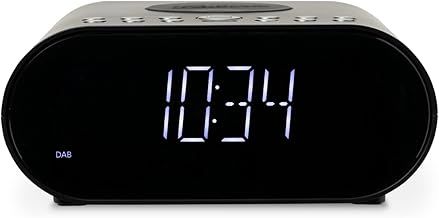 Roberts ORTUSCHARGED-BLK DAB Alarm Clock Radio with Wireless Smartphone Charging - Black