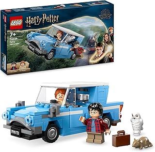 LEGO Harry Potter Flying Ford Anglia Car Toy for 7 Plus Year Old Kids, Boys & Girls, Buildable Model with Ron Weasley Character Minifigure and Hedwig the Owl Figure, Wizarding World Gifts 76424