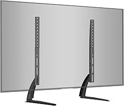 BONTEC Universal Table Desk Pedestal TV Stand Tabletop Screen for 22"-65" LCD/LED TVs-Securely Holds 50KG & Max.VESA 800x400mm