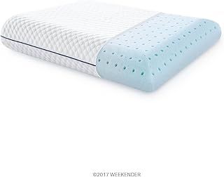 Gel Memory Foam Pillow – 1 Pack Standard Size – Ventilated - Washable Cover,White