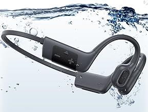 ANINUALE Bone conduction headphones ergonomically designed IPX8 Waterproof headphones swimming Built-in 32GB Memory Open Ear Headset underwater headphones Sport Earphones for running, cycling