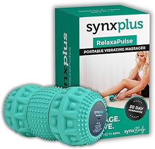 RelaxaPulse Vibrating Massage Roller for Plantar Fasciitis, Sciatica & Pain Relief - Deep Tissue Massager for Foot & Full Body | Portable, Rechargeable, Lightweight & 3 Vibration Levels