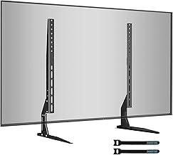 BONTEC Universal Table Top TV Stand Pedestal for 22-65 inch LCD/LED/OLED/Plasma TVs, Replacement TV Stand Legs for Screen, Securely Holds 50KG & Max.VESA 800x400mm