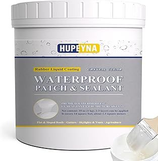 Liquid Waterproof Sealant, Hupeyna Invisible Waterproof Agent, Transparent Repairing Leak Waterproof Adhesive, Indoor and Outdoor Water-Based Waterproof Coating 35 Ounces