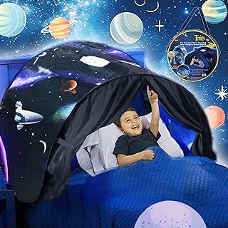 Dream Bed Tents for Boys Girls, Foldable Magic Game Tent for Children, Pop up Sleep Tent for Kids Bedroom, Children's Playrooms, Christmas Birthday Gifts (Space)