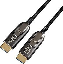 Amazon Basics Braided High-Speed Fiber Optic HDMI Cable, 10 m, Black