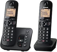 Panasonic KX-TGC262EB Digital Cordless Phone for Elderly with Nuisance Call Block, Answering Machine, Easy-to-read Display, Hands-Free Speakerphone, Alarm Clock, Twin Handset Pack