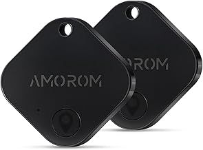 Bluetooth Air Tracker Tag, iOS & Android Compatible, Phone Finder, Loud Ring, Replaceable Battery, for Keys/Luggage/Suitcase/Wallet/Backpack, 2 Pack