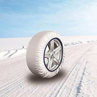 CARALL Snow Chains for Car, White Color, Size XL, Textile Snow Chains (White, XL)