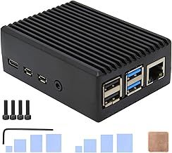 Geekworm Raspberry Pi 3 B+/ 3B Case Aluminum Alloy Housing (P252) for Raspberry Pi 3 Model B+ / Raspberry Pi 3 Model B