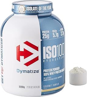Dymatize ISO 100 Gourmet Vanilla 2,2 kg - Whey Protein Hydrolysat + Isolat Powder