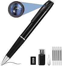 Spy Cameras Pen 1080P Hidden Cameras Mini Portable Pocket Cam Covert Camera with 32GB SD Card Secret Camera with Video Recording Photo Taking for Home Business Conference