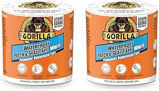 Gorilla Waterproof Patch & Seal Tape White 3m (Pack of 2)