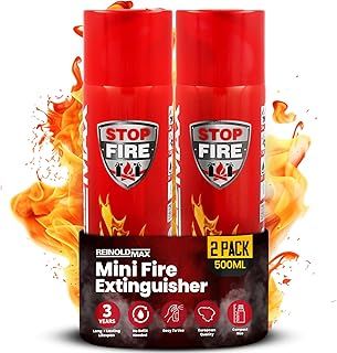 2x500ml All-in-1 Fire Extinguisher Home - Compact & Effective Small Fire Extinguisher