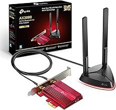 TP-LINK AX3000 Wi-Fi 6 Bluetooth 5.2 PCI Express Adapter with Two Antennas, Intel AX200, PCIe Network Interface Card for Desktop, Low-Profile Bracket Included ( Archer TX3000E)