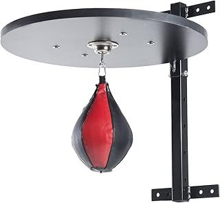 HOMCOM Speedball Platform Punch Bag Frame, Wall Mounted Swivel Bracket MMA Exercise Training Workout w/Ball