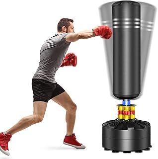 YOLEO Punching Bag Heavy Boxing Bag with Suction Cup Base - Freestanding Punching Bag for Adults Kickboxing Bags Kick Punch Bag