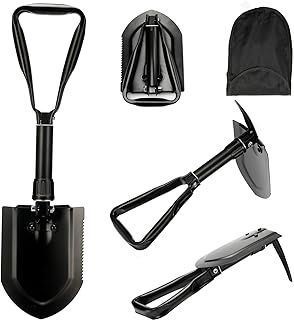 Military Folding Survival Shovel - 50# High-Carbon Steel Entrenching Tool, Portable for Camping, Hunting, Hiking, Fishing, Car Emergency, Gifts for Men
