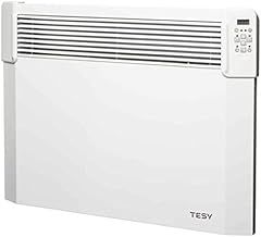 TESY CN04 Electric Wall Heater With Thermostat, 24/7 Timer Clock, LOT 20 Compliant, Splash Proof, IP24 Safe For Bathrooms, 1000W (Heats Up To 12m2 Room Space) (1000W)