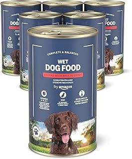 by Amazon Wet Dog Food, Beef Chunks in Gravy 6x1.24kg