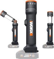 WORX Linterna funciones WX027.9 – LED Flashlight 4 Functions 20V S/bat, Black/White