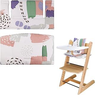 for Tripp Trapp High Chair Cushion, Soft and Comfortable Baby Seat Cover with Cute Graphics, for Tripp Trapp Baby Cushion Makes Baby Sitting Safer and More Comfortable (Colorful Pattern)