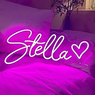 Personalised Neon Light Sign - Custom Dimmable LED Neon Sign for Wall Decor, Bedroom, Bar, Wedding, Birthday Party Gift - Kids Room, Company Logo, Home Decor