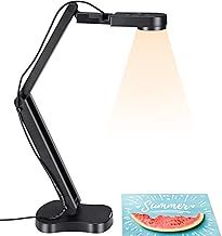 THUSTAND 2448P USB Visualiser, Document Camera for Teaching and Classroom with LED Light, Left and Right Invert, Up and Down Invert, AF, Dual Mic, Fold for Mac, Windows, Chromebook, OBS, ZOOM.