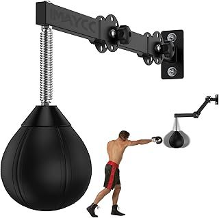 IMAYCC Speed Bag, Wall Mount Height Adjustable & Fold Speed Balls, Reflex Bag, Stress Relief Boxing Equipment, Gifts for Men, Adults, Teens and Kids, Fits Home Gym Workout