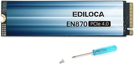 Ediloca EN870 SSD 4TB PCIe Gen4, Up to 7300MB/s, 3D TLC NAND Flash, NVMe M.2 2280, Dynamic SLC Cache, Internal Solid State Drive, Compatible with PS5 and PC