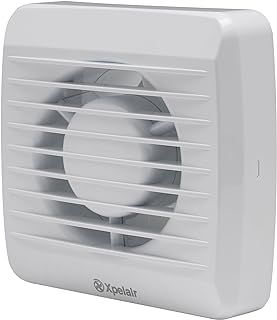 Xpelair VX100P-SP Standard 4"/100mm Bathroom Extractor Fan with Pullcord for Wall And Ceiling Fitting, Bathroom Fan in Cool White