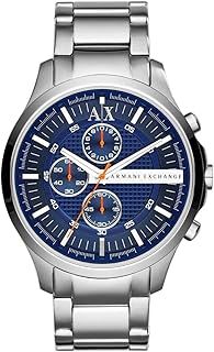 Armani Exchange Watch for Men Chronograph Movement and 46mm Case Size with Stainless Steel Leather or Silicone Strap