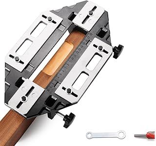 Aluminum Alloy Door Hinge Slotting Locator, Hinge Lock Accessories Installation Guide Locator,Door Hinge Jig Woodworking Hole Opener Positioning Drilling Slotter Lock Guide Plate Portable Indoor Tool